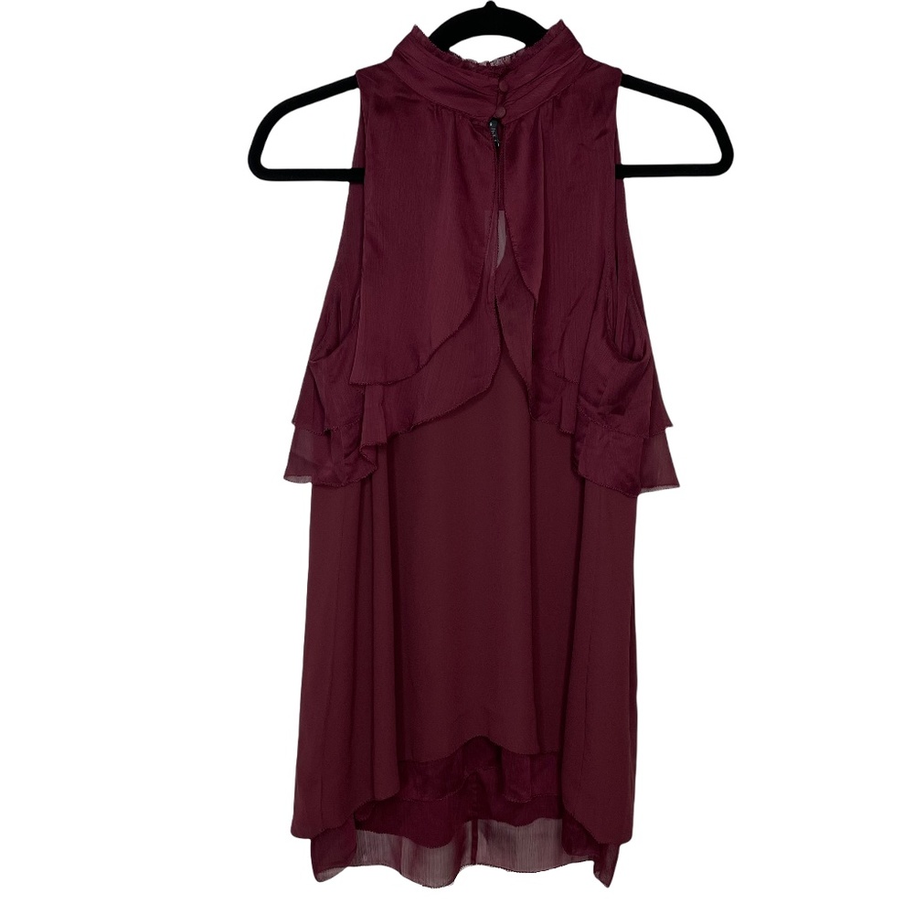 White House Black Market maroon top